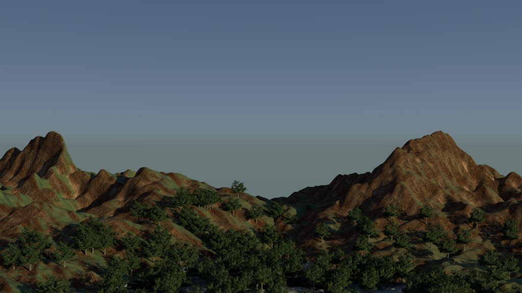 Mountain Range With Trees preview image 1